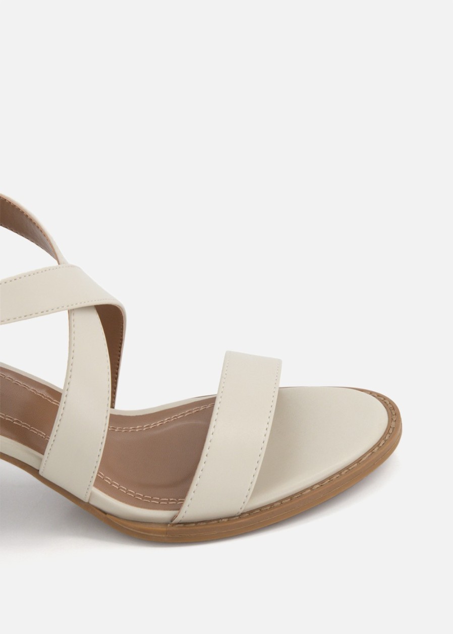 Women Woolworths Heels & Wedges | Comfort Crossover Strap Block Heel ...