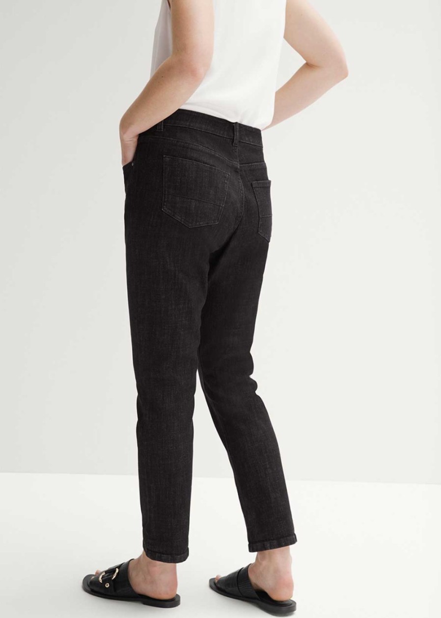 Women Trenery Jeans | Boyfriend Jean Black • Moniceshop